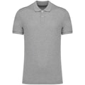 Heren polo Native Spirit Ecologische in piquétricot Moon Grey Heather
